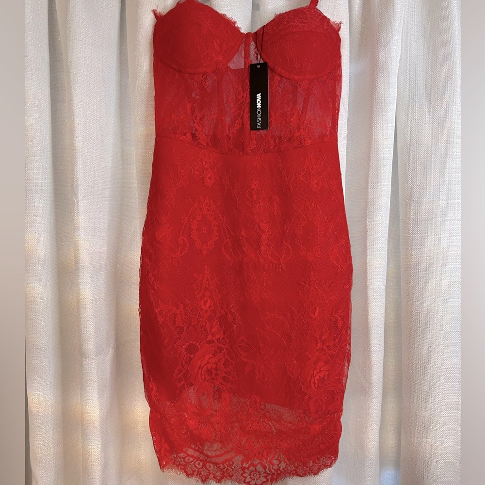 New FashionNova Red bodycon dress